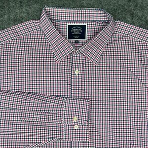 Charles Tyrwhitt Shirt Mens XXL Plaid Check Non Iron Classic Fit 2XL